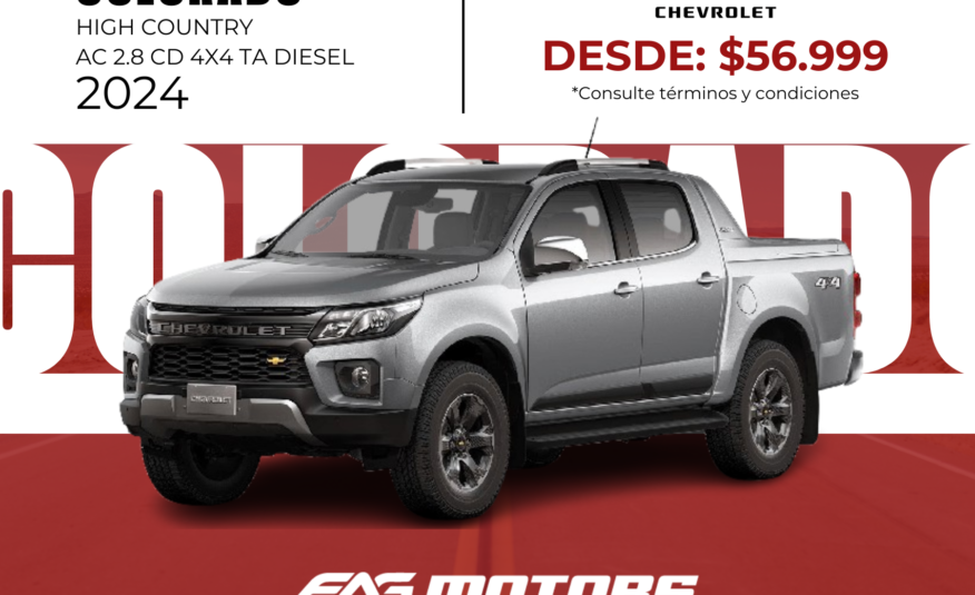 COLORADO HIGH COUNTRY AC 2.8 CD 4X4 TA DIESEL 2024