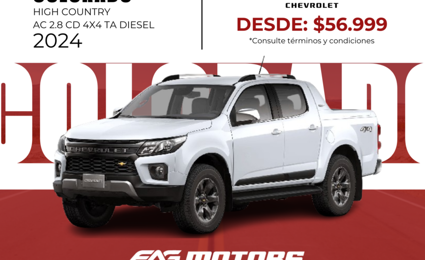 COLORADO HIGH COUNTRY AC 2.8 CD 4X4 TA DIESEL 2024