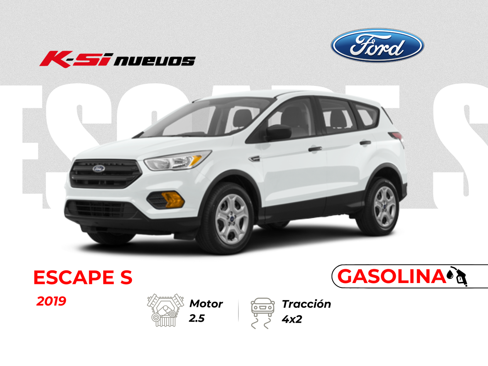 FORD ESCAPE S AC 2.5 5P 4X2 TA 2019