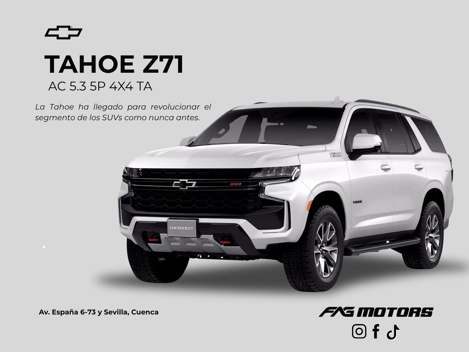 TAHOE Z71 AC 5.3 5P 4X4 TA