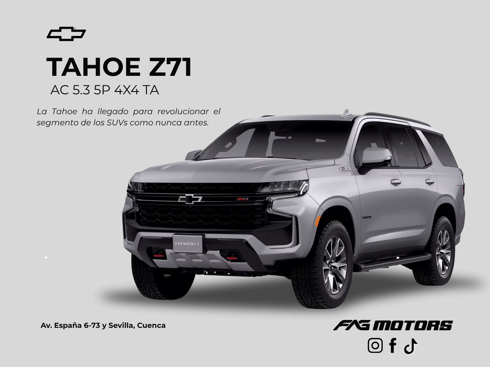 TAHOE Z71 AC 5.3 5P 4X4 TA
