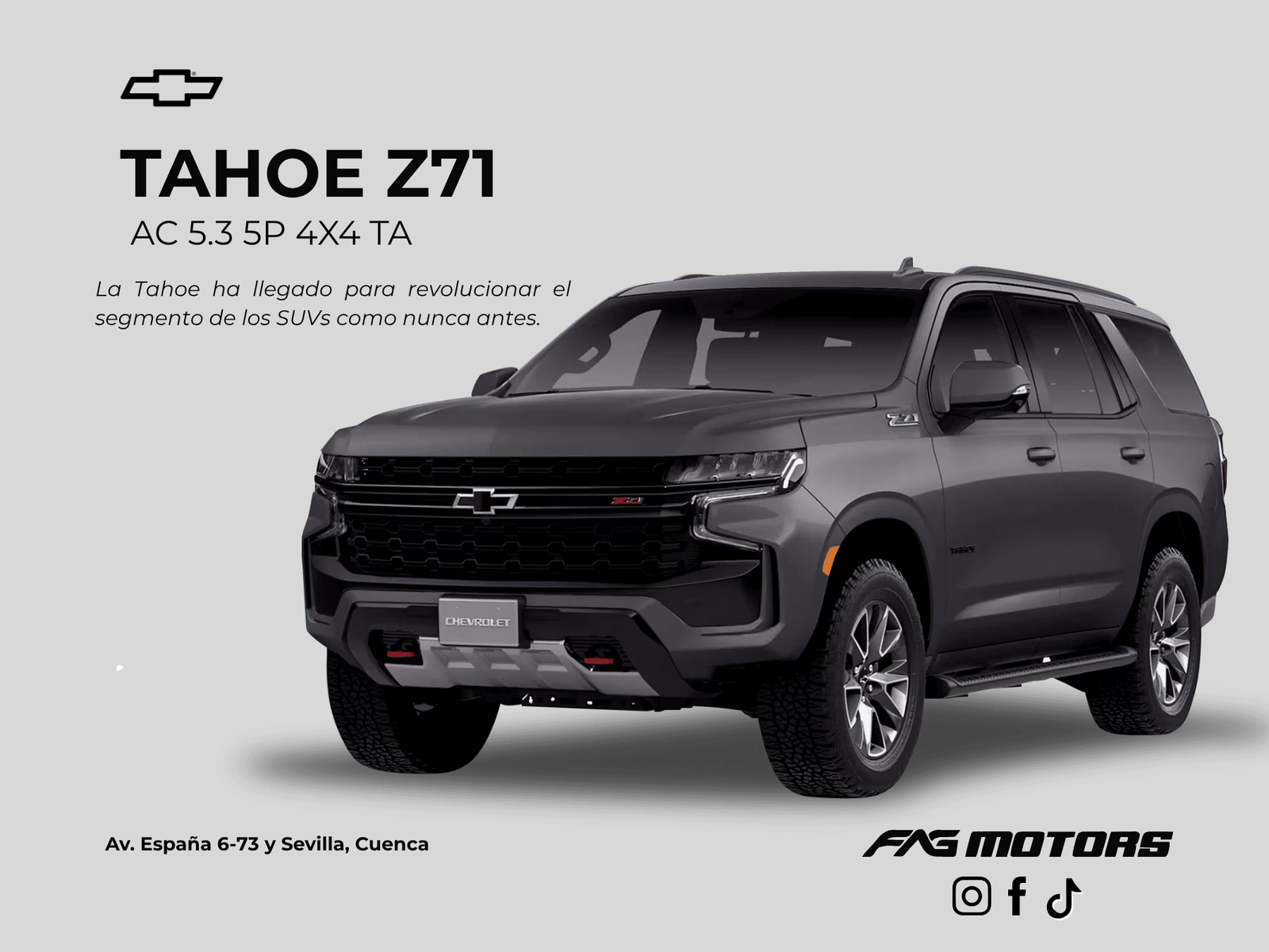 TAHOE Z71 AC 5.3 5P 4X4 TA