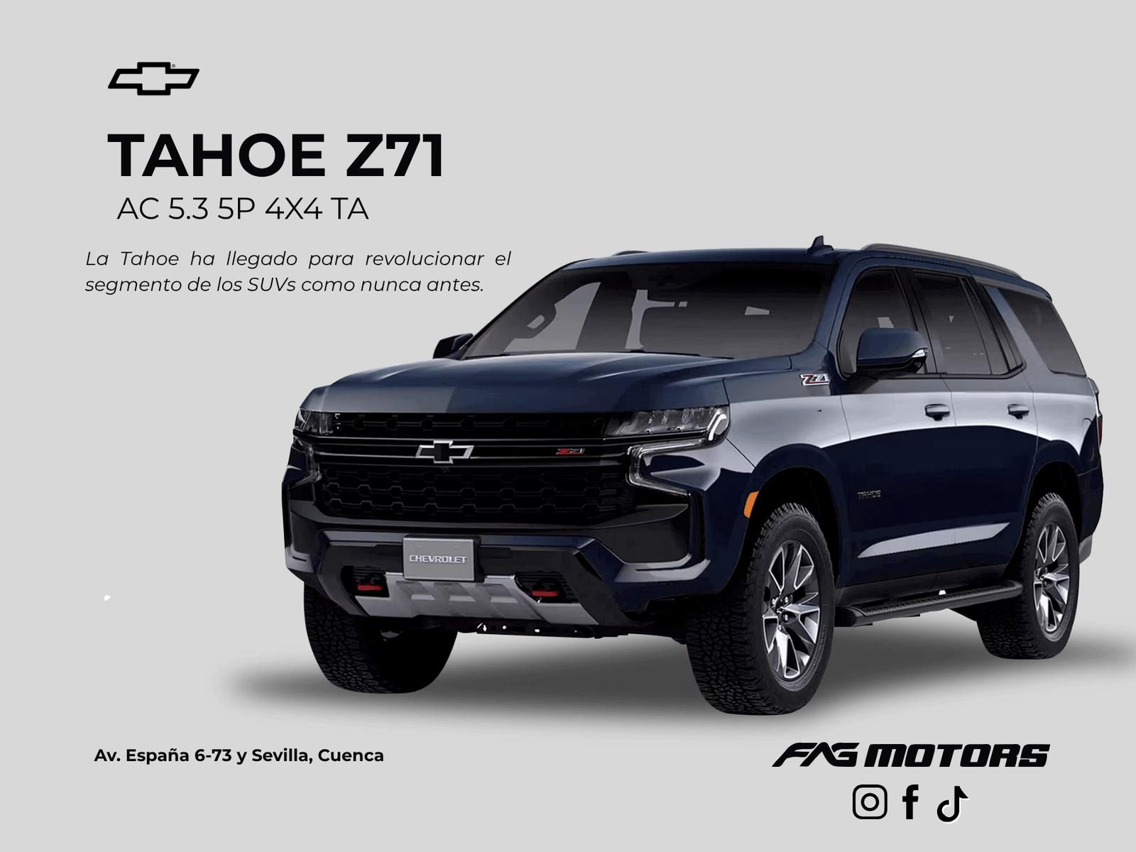 TAHOE Z71 AC 5.3 5P 4X4 TA