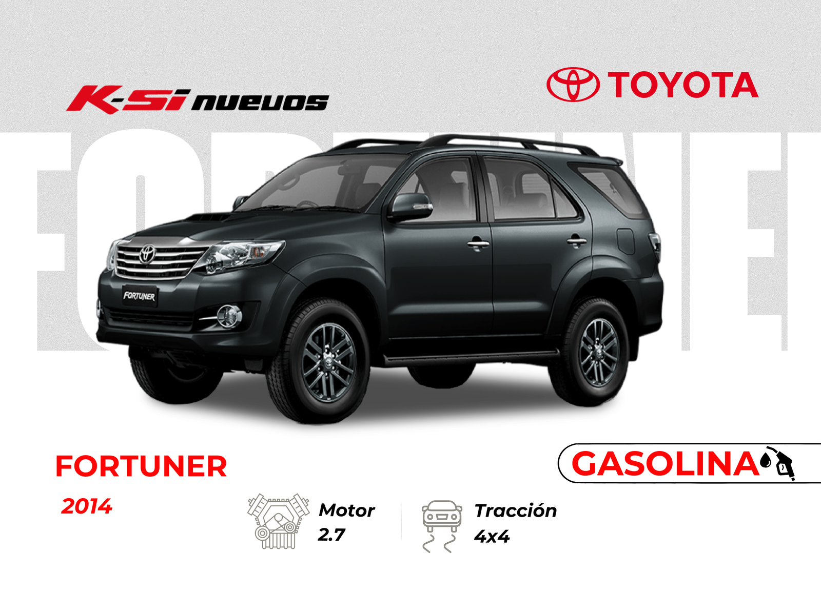 TOYOTA FORTUNER AC 2.7 5P 4X4 TM 2014