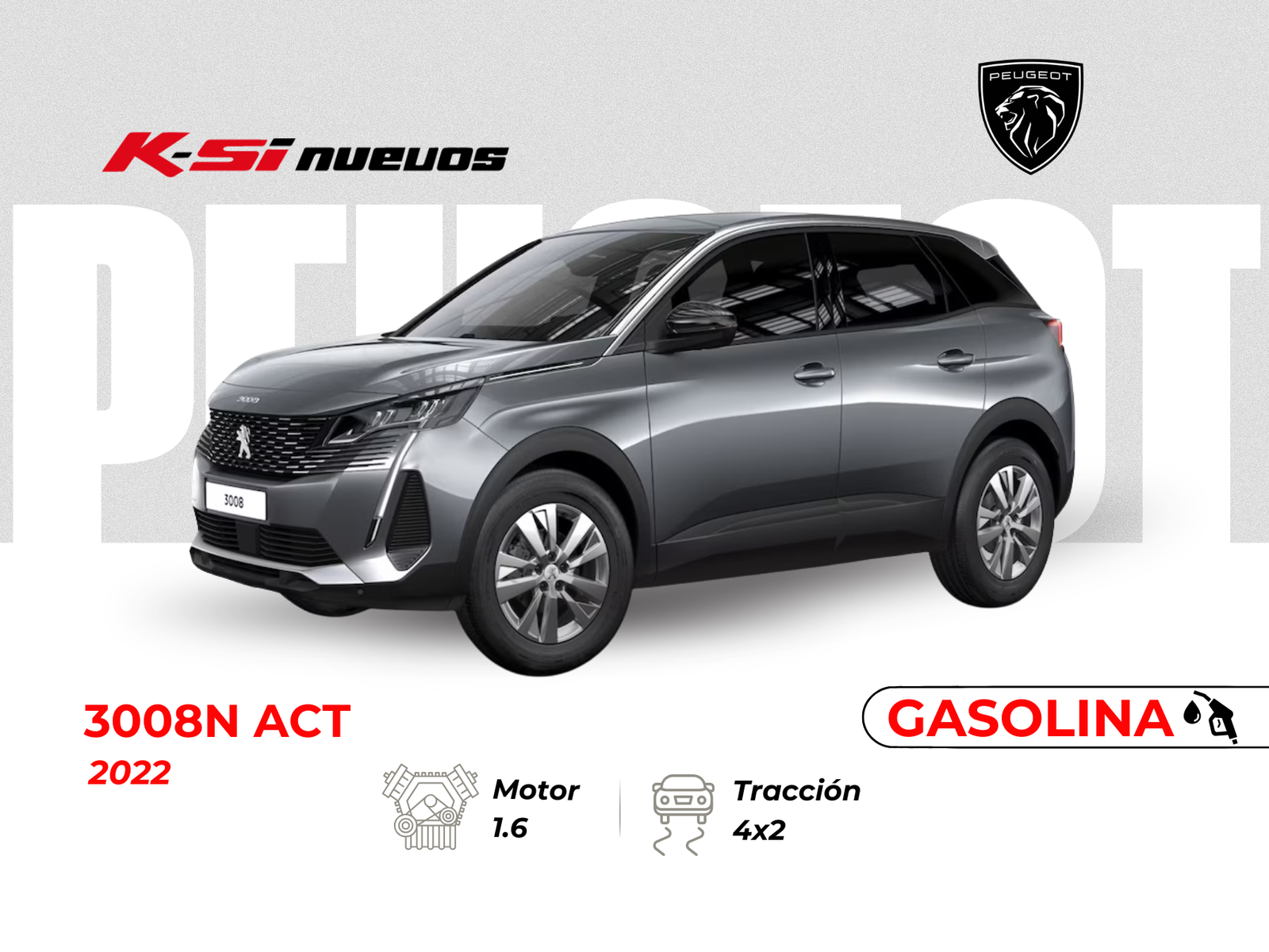 PEUGEOT 3008N ACT 16E BA6 AC 1.6 5P 4X2 TA 2022